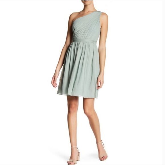 J. Crew NWT Kylie Silk Chiffon Dress in Dusty Shale Women's size‎ 16 - Picture 1 of 9
